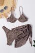 3Pcs Leopard Bikini & Sarong Swim Set